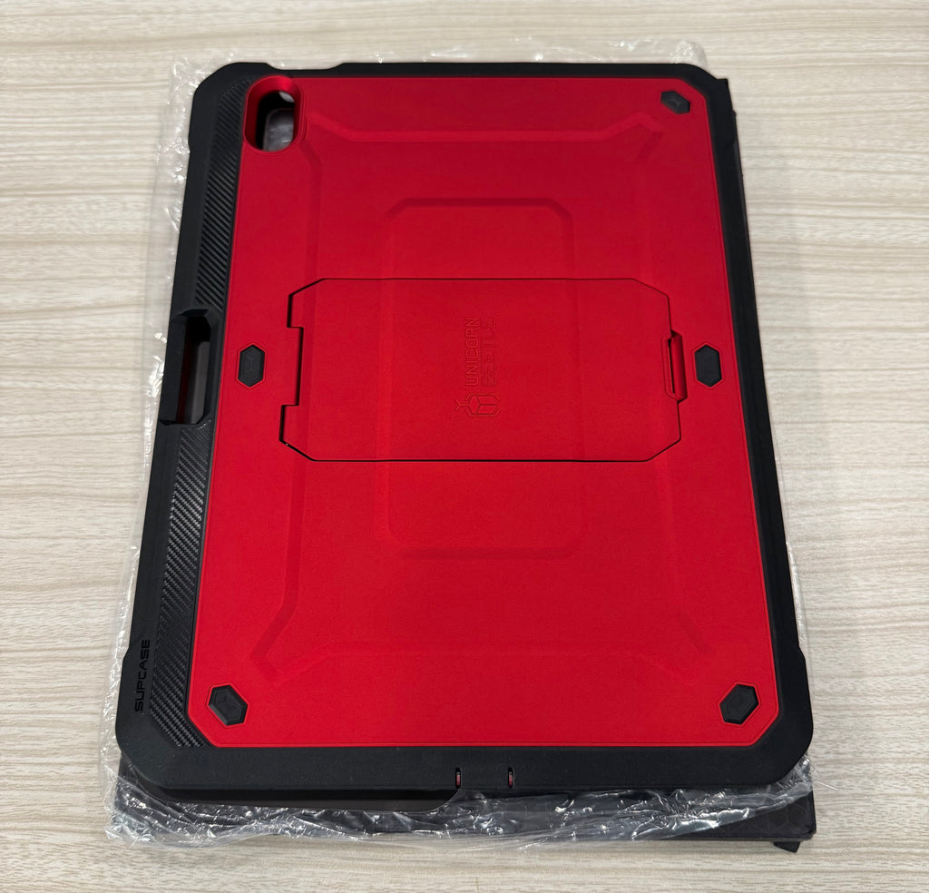 for iPad 11th Gen A16 11" 2025 Case with Screen Protector, Red, Built-in Stand & Pencil Holder, Military-Grade Protection, Protective Cover for iPad 10th Gen 10.9" 2022, Unicorn Beetle Pro