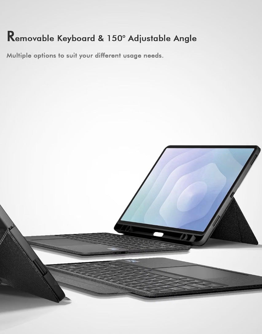 Keyboard Folio w/Status Screen for Samsung Galaxy Tab S11 Ultra 14.6 inch 2025, Tab S11 Ultra 14.6" Bluetooth Keyboard with Trackpad & Any-Angle Stand & Backlit, Tab S11 Ultra Keyboard