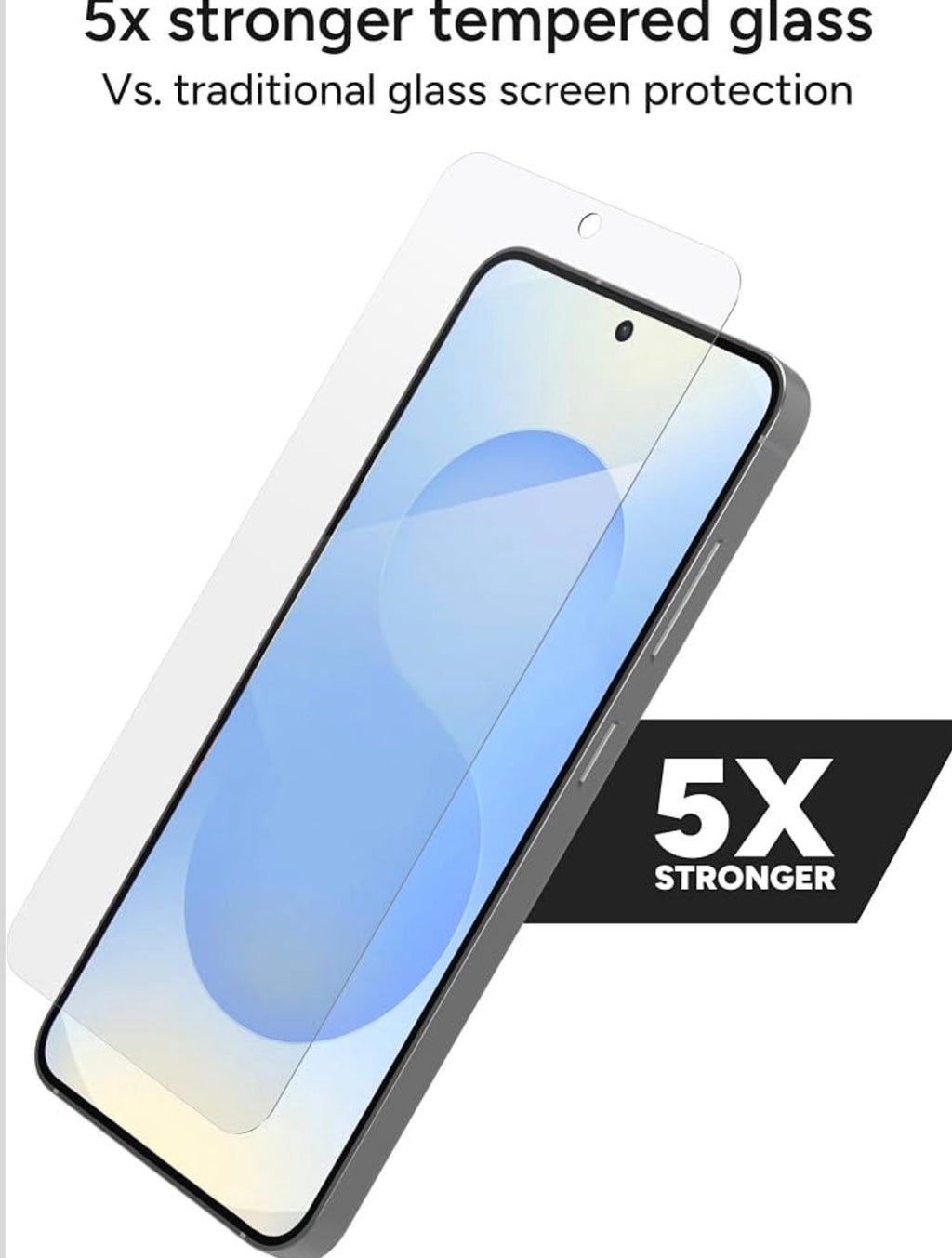 ZAGG Glass Elite Samsung Galaxy S25+/ S24+ Screen Protector – Ultra-Strong Tempered Glass, Scratch-Resistant, EZ Apply Installation, InvisibleShield, Made with Recycled Materials - 5X Stronger