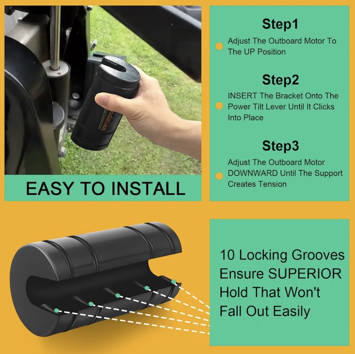 Transom Savers for Outboard Motor, Boat Saver, Outboard Motor Support Saver, Motor Support Reducing Potential Damage Caused By Road Vibrations and Bumps. 2 PCS