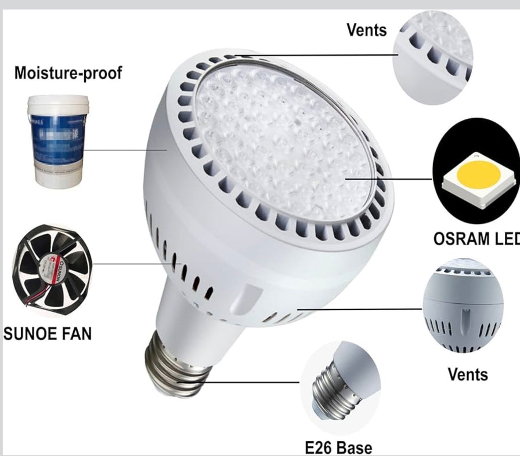 Pool Light Bulb 12V 65W 6500K Daylight White LED Swimming Pool Light Bulb, Replaces up to 200-800W Traditionnal Bulb for Most Pentair Hayward Light Fixtures