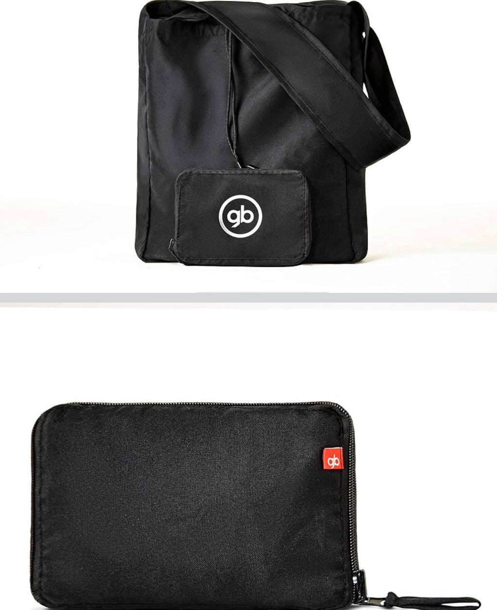 Pockit Stroller Travel Bag, Black, Compact Baby Stroller Bag for Air Travel, for gb Pockit & Pockit Plus, Drawstring & Zipper Pouch, Folds into Storage Pocket