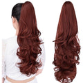 Claw Clip Ponytail Extension, 22" Clip in Ponytail,Auburn
Red Ponytail Extension,Long Wavy,Natural Looking Synthetic Hairpiece,Daily Use