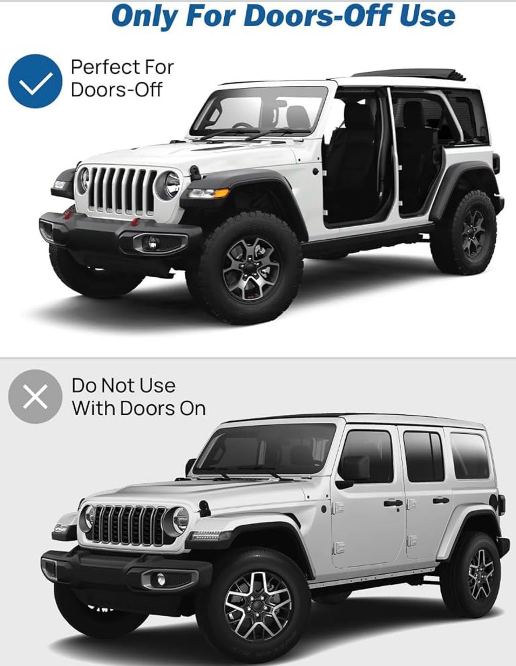 American Flag Mirrors Doors Off Compatible with 2018-2023 Wrangler JL/JLU & Gladiator JT, JL Side Mirrors with Ball Adapter, Wider View No Vibrate & Wobble (Does NOT FIT 2024-2026 Wrangler & Gladiator JT)