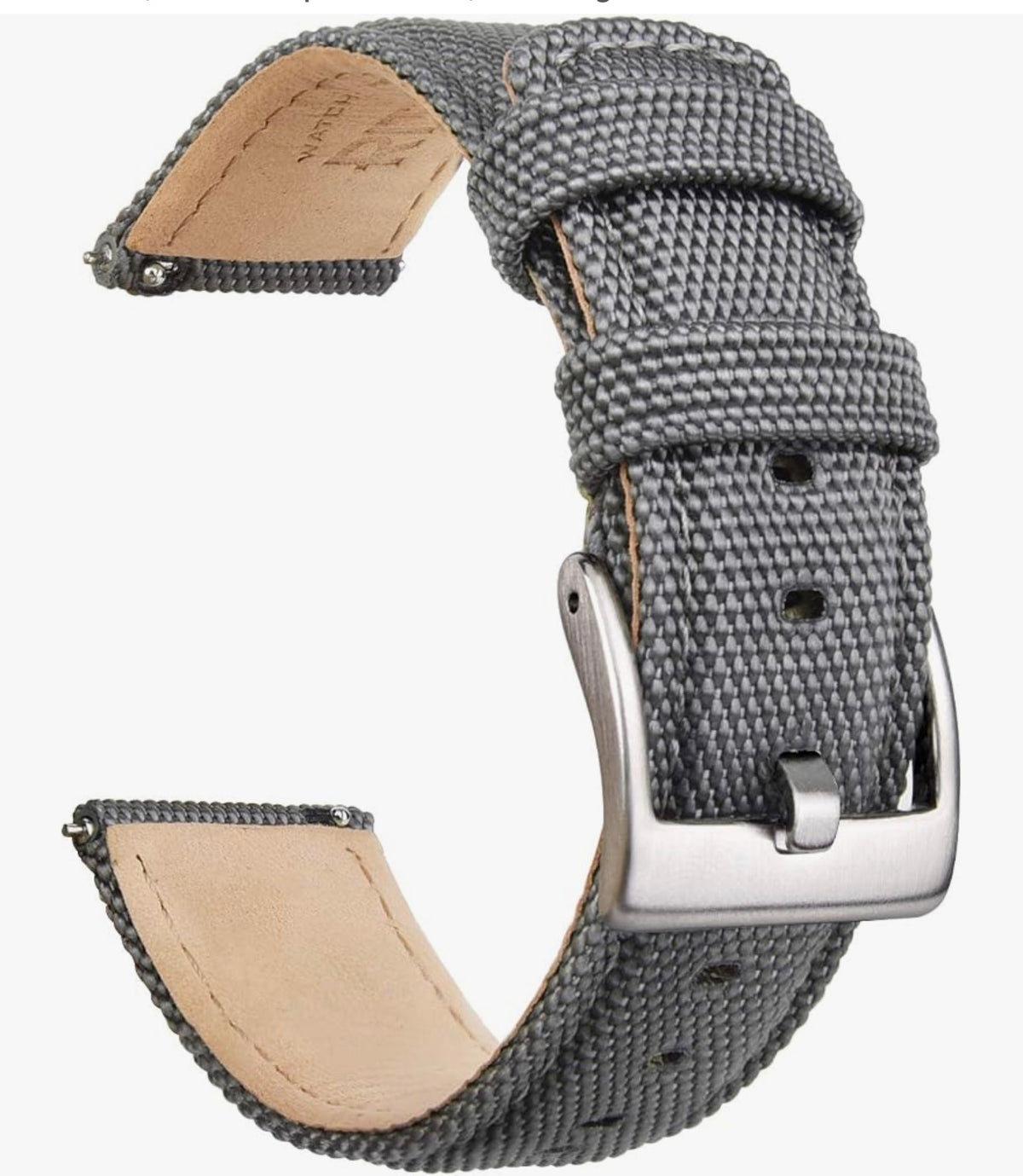 Ritche - Sailcloth Watch Band Quick Release Watch Strap Compatible with Samsung Galaxy Watch 6 Classic 43mm 47mm 40mm 44mmTimex / Seiko / Fossil / Citizen for Men Women, White Elephant Gifts, Stocking Stuffers for Men