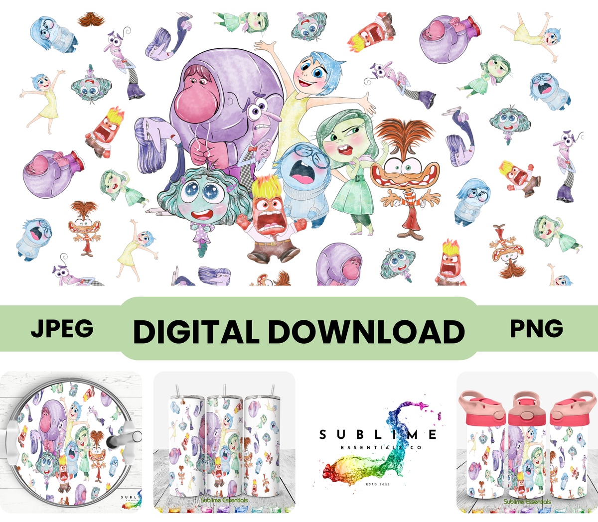 Inside Out "Vintage Feelings" Digital Download - PNG & JPEG Format