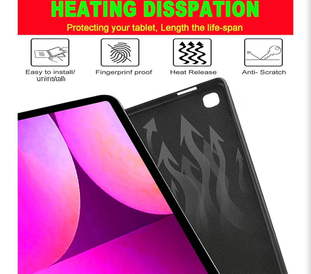 Keyboard Case for Samsung Tab S10 Plus/ S9 FE+/ S9+/ S8 Plus /S7 Plus/S7 FE 12.4" Smart Backlit Case Keyboard with Pen Holder (Light Pink)