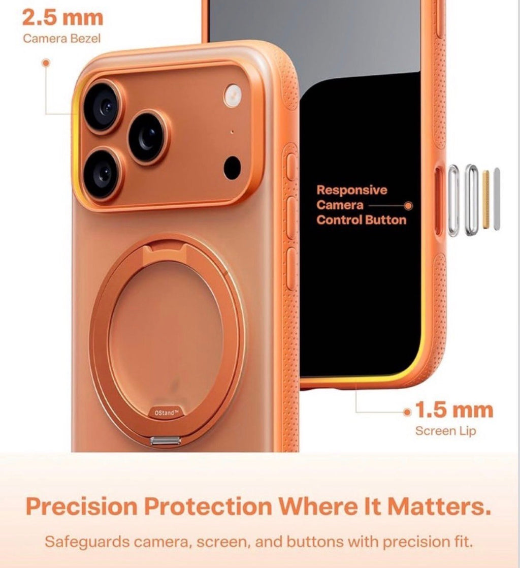 TORRAS for iPhone 17 Pro Case 360 Magnetic Stand, Translucent Cosmic Orange
[Fit for MagSafe] [360° Rotating Kickstand] 4X Mil-Grade Shockproof, Camera Button, Slim, O3 Fitness Series, 6.3"