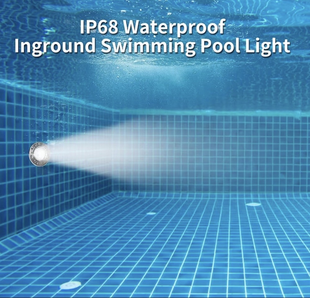 6 Inch Spa Lights for Inground Pool Led, 50ft Cord, 120v AC Led Pool Lights, Underwater Swimming Pool Spa Light, Suitable for Most 6 Inch Wet Niche, Ip68 Waterproof, White