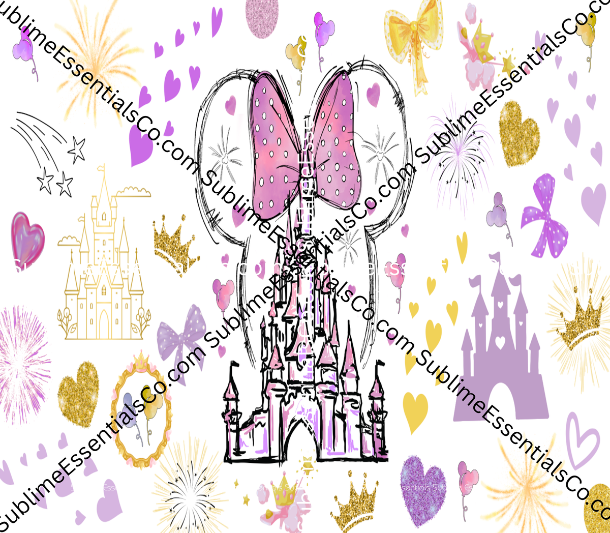 Disney Castle "Purple Dreams" Digital Download - PNG & JPEG Format