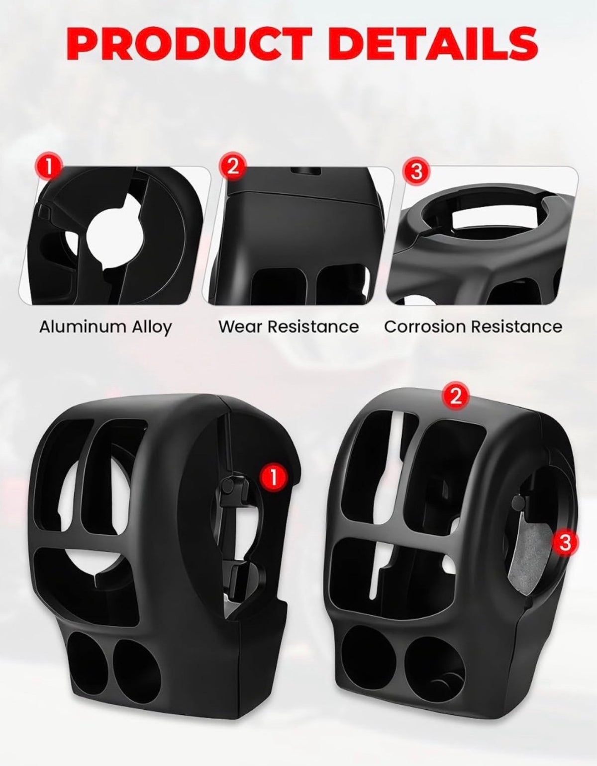 Chrome Switch Housing kit Hand Control Switches Housing Cover Compatible with Harley Davidson Touring Road King,Road Glide,Street Glide,Electra Glide,Tri Glide,Ultra Limited 2014-2025 (Black)