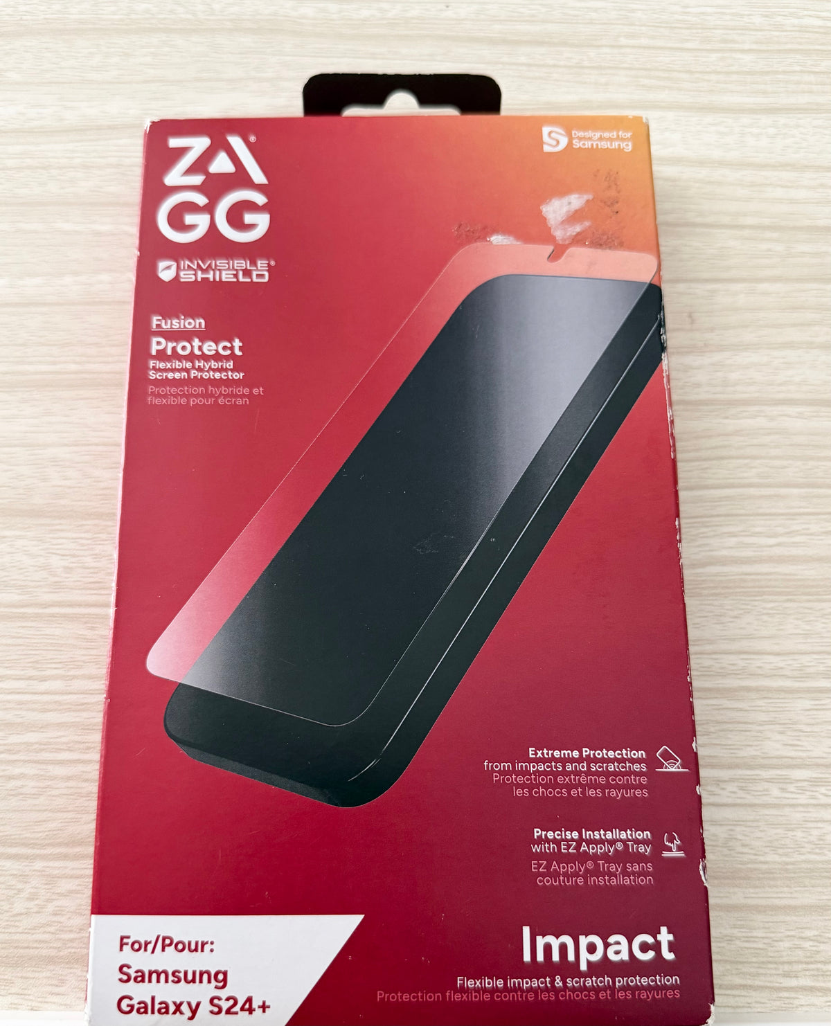 ZAGG InvisibleShield Fusion Samsung Galaxy S24+ Screen Protector - Flexible Hybrid Protection, Unbreakable Polymer, High-Definition Clarity, Eco-Friendly, Biometric Tech Compatible