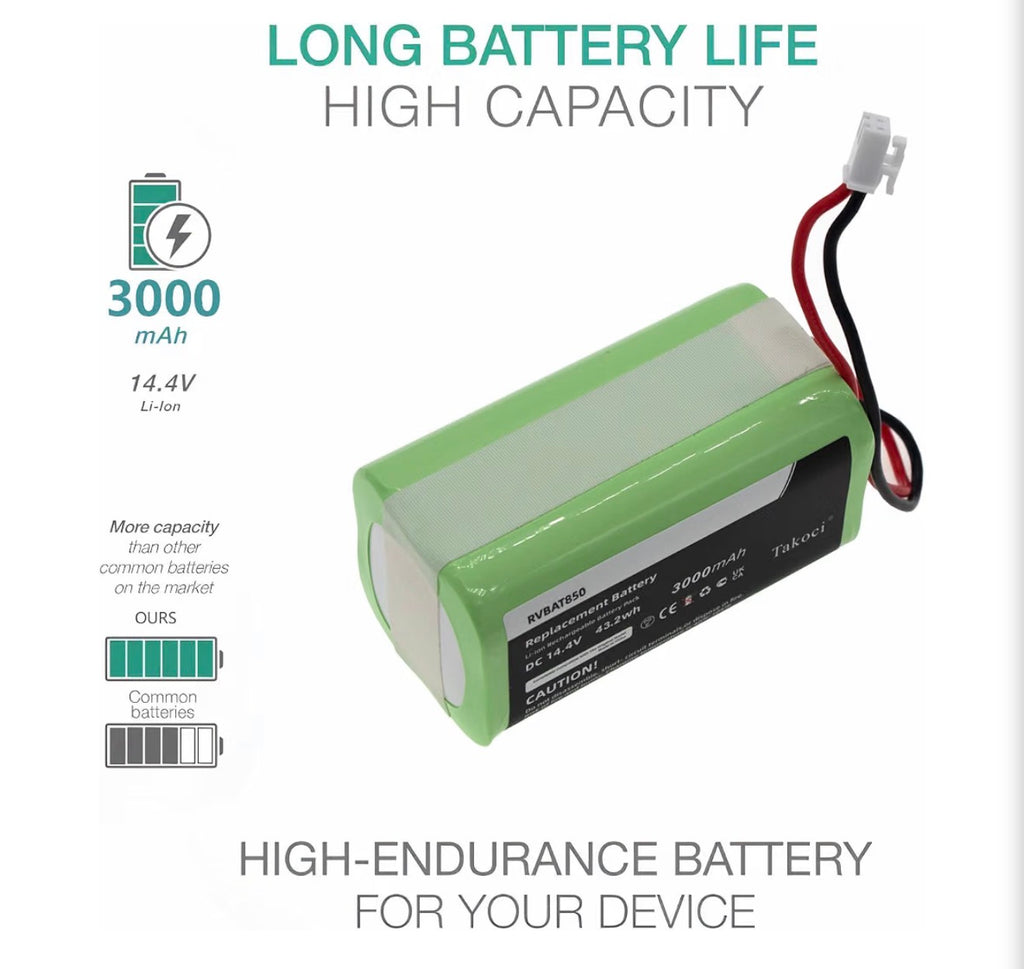 Shark RVBAT850 RVBAT850A RVBAT700-N Battery Replacement for Shark RV1001AE RV1000S RV761RV700_N RV720_N RV725_N RV750_N RV850BRN RV850C Vacuum Cleaner Battery 3000mAh