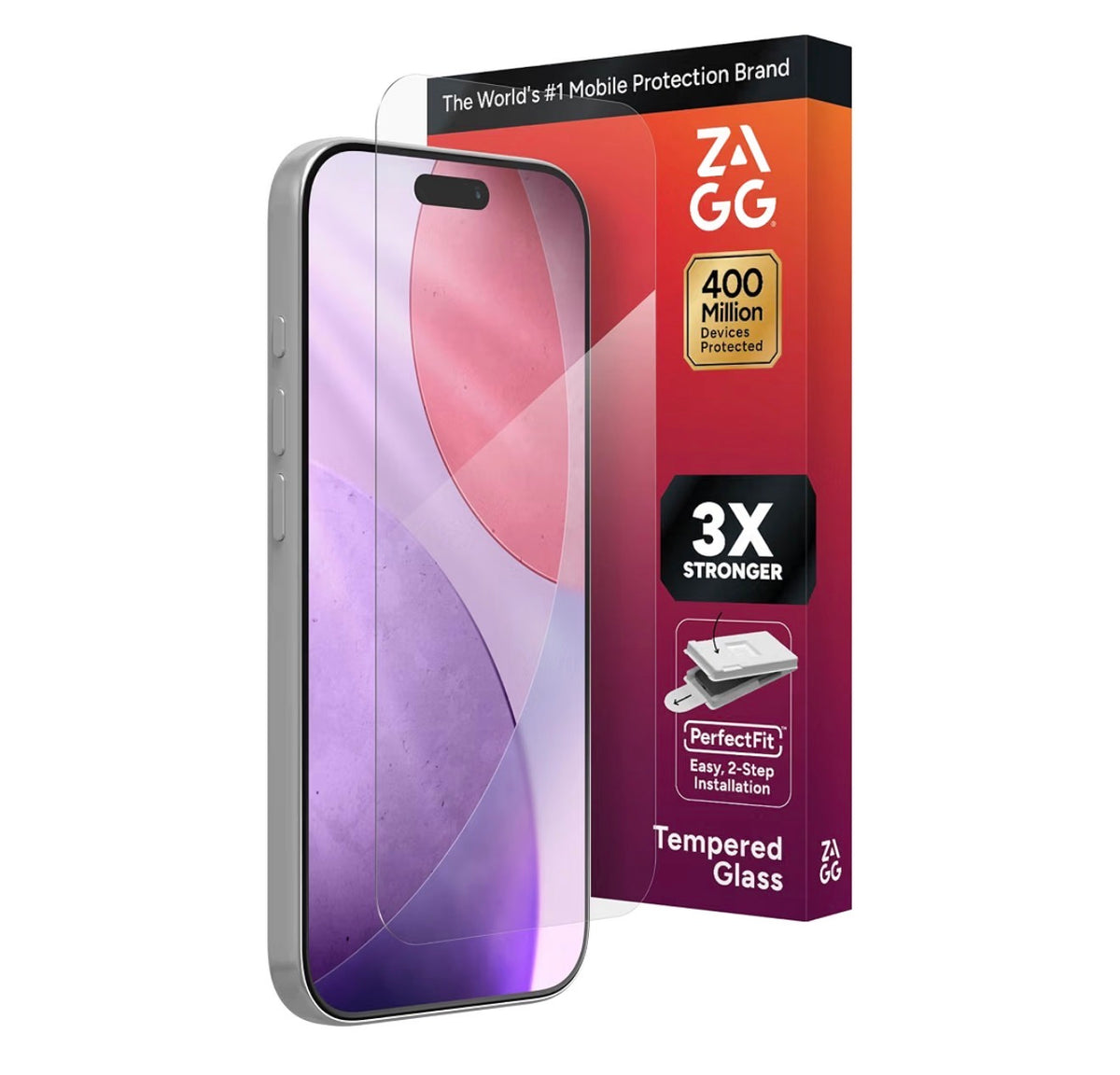 ZAGG Glass+ Screen Protector for iPhone 17 Pro - 3X Stronger, Impact & Shatter Protection, Scratch & Smudge-Resistant iPhone Tempered Glass, InvisibleShield, Easy PerfectFit Install