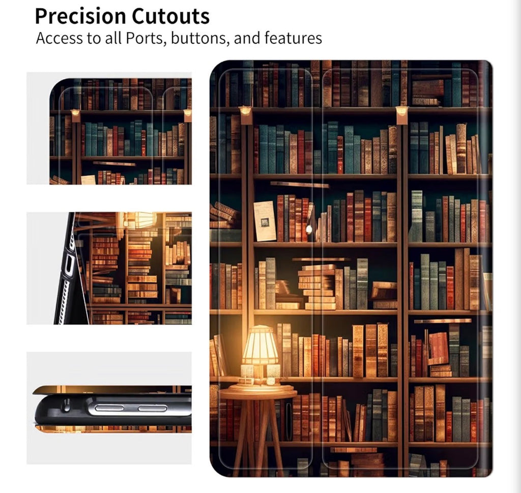 For 6" Kindle 10th Gen 2019 Release Case (Model No. J9G29R), [Auto Wake/Sleep] Shell for Women Men, Books Library