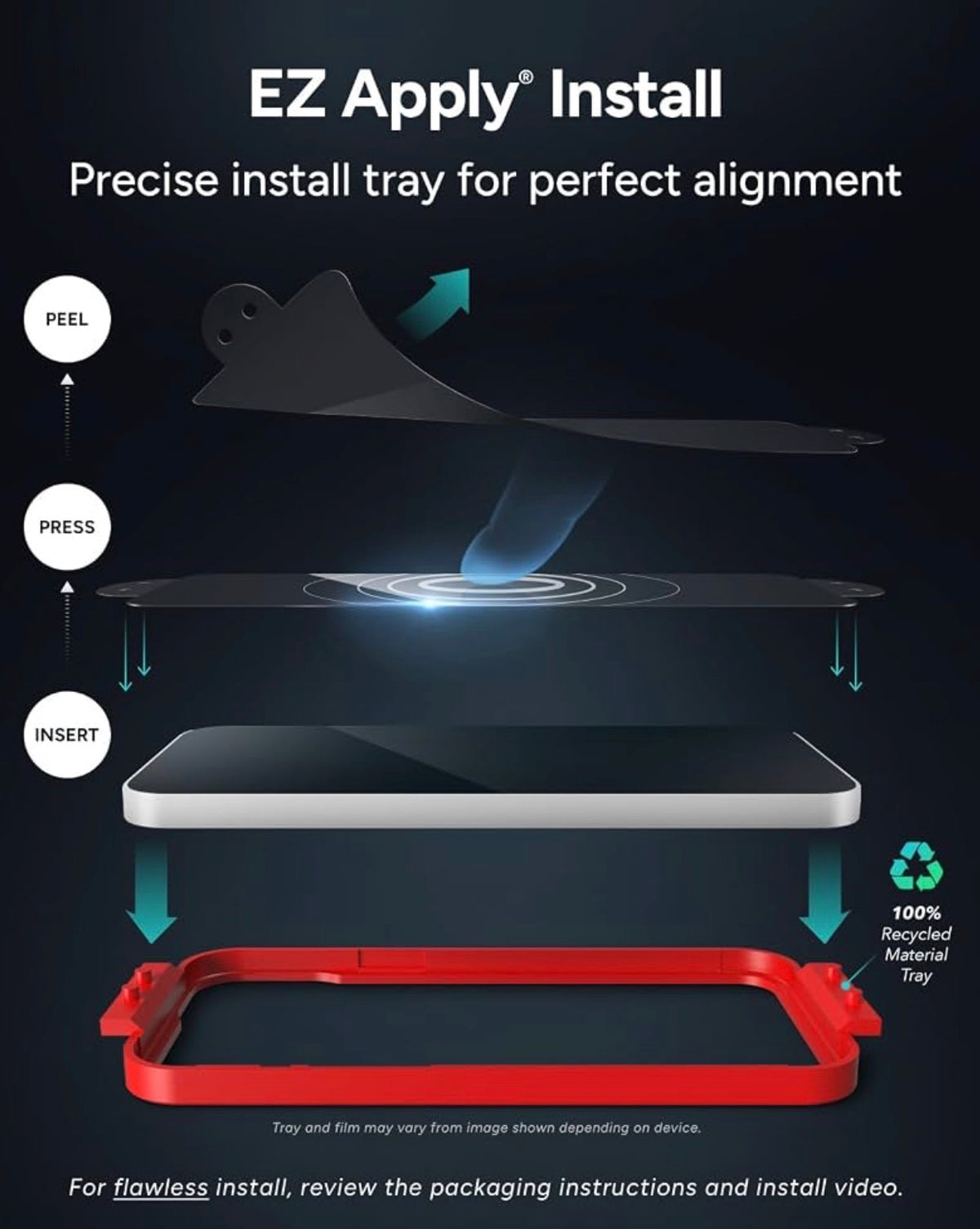 ZAGG Glass+ Screen Protector for iPhone 16 Pro Max – 3X Stronger Tempered Glass with Reinforced Edges, Scratch & Smudge Resistant, InvisibleShield, Easy Installation