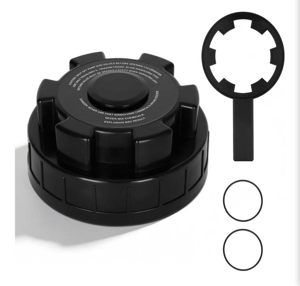 Compatible with Hayward Chlorinator Lid Cover CL200EF CL220EF CLX200CA Kit, Reinforced Wrench / 2 O-Rings Kit / Hayward CL200EF CL220EF CLX200CA Compatible / Lid Cover Replacement / Pool Tool Set