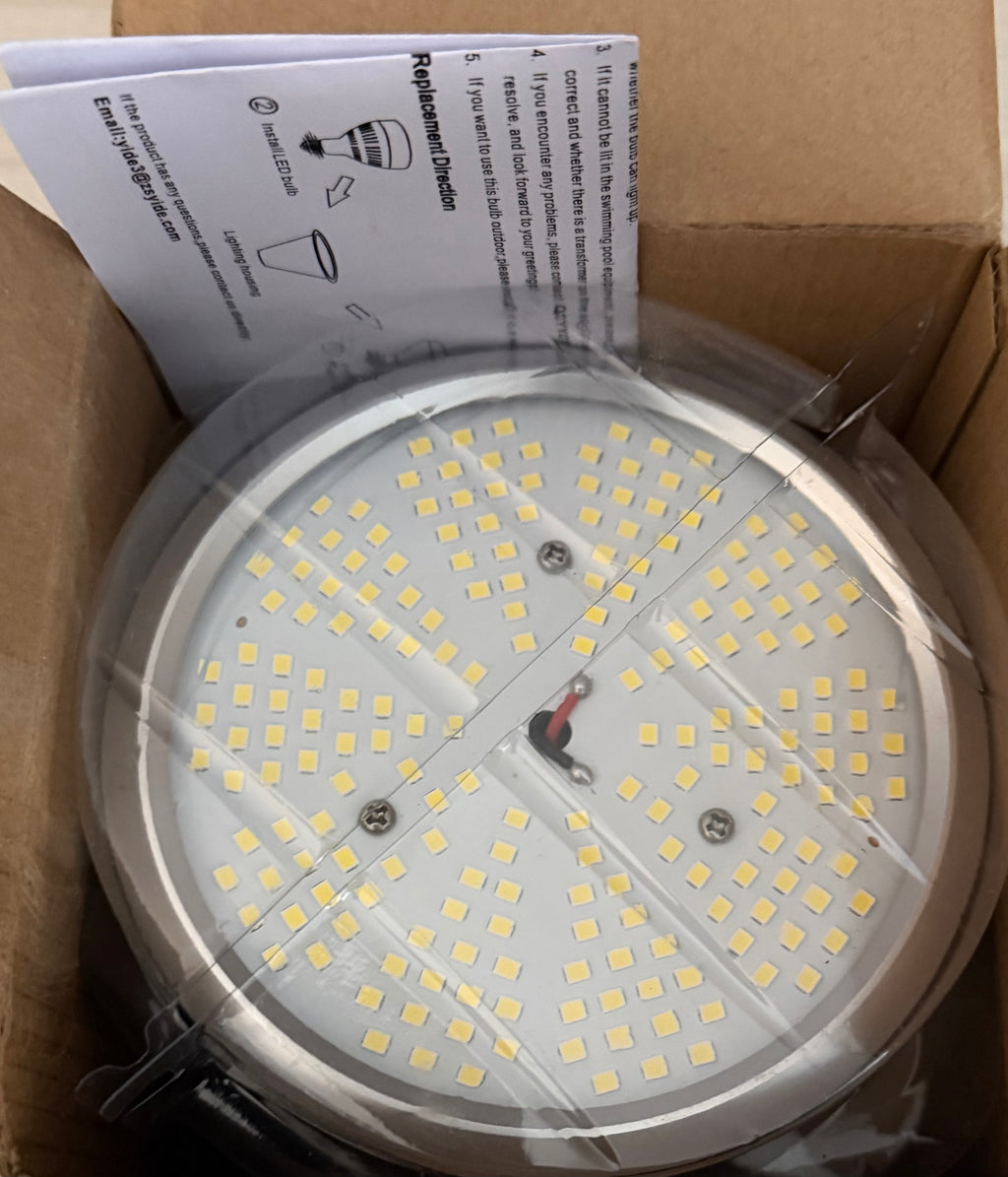 Pool Light Bulb 12V 65W 6500K Daylight White LED Swimming Pool Light Bulb, Replaces up to 200-800W Traditionnal Bulb for Most Pentair Hayward Light Fixtures