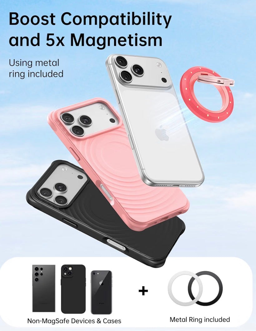 Magnetic Phone Ring Holder, for MagSafe Phone Grip Stand Kickstand, 360° Rotation, Double-Sided Magnet, Phone Grip Finger Holder, for iPhone or Samsung, MagSafe Accessories, Berry Pop