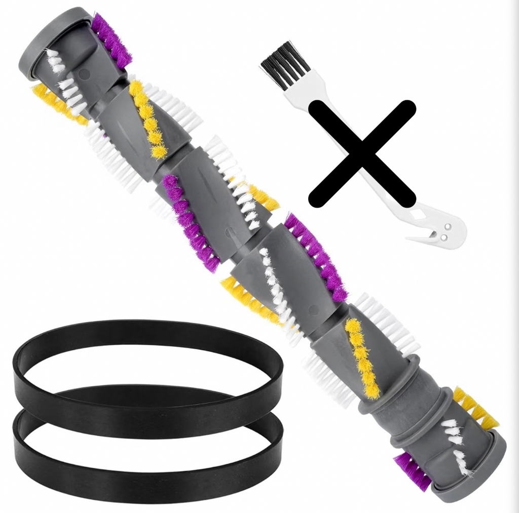 Brush Roll & 2 Belts Kit for Bissell CleanView Swivel Rewind Vacuums Fits 2252 2253 2254 2256 2258 2259 2260 2316 2486 2487 2488 2489 3195 3196 3197 3197A 3198 3198A Replace Parts 1604545 1600159 1611230