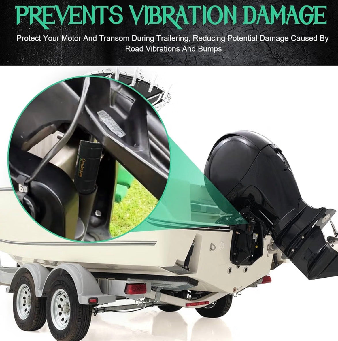 Transom Savers for Outboard Motor, Boat Saver, Outboard Motor Support Saver, Motor Support Reducing Potential Damage Caused By Road Vibrations and Bumps. 2 PCS