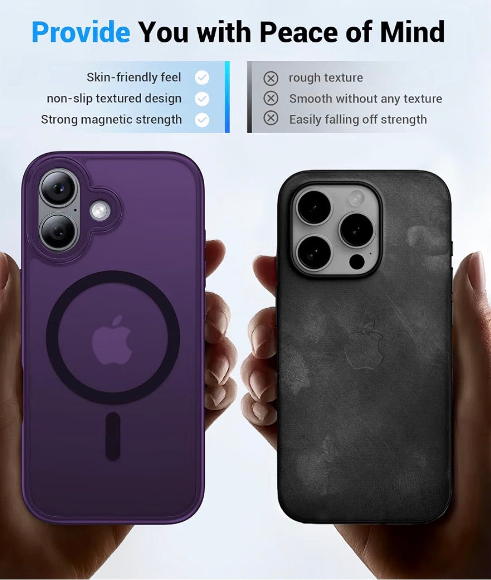 Magnetic Case for iPhone 17, Compatible with MagSafe, Anti-Slip Military-Grade Drop Protection, Camera Protection, Slim Shockproof Protective for iPhone 17 Phone Case, Purple