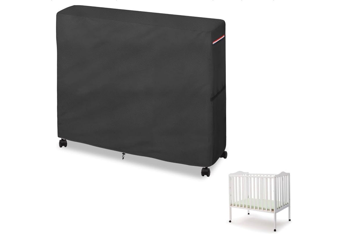 Crib Cover for Portable Foldable Mini Crib, Ease Transportation in Hotel, Extend Life , Protects from Dirt, Dust, Nicks, Scratches
