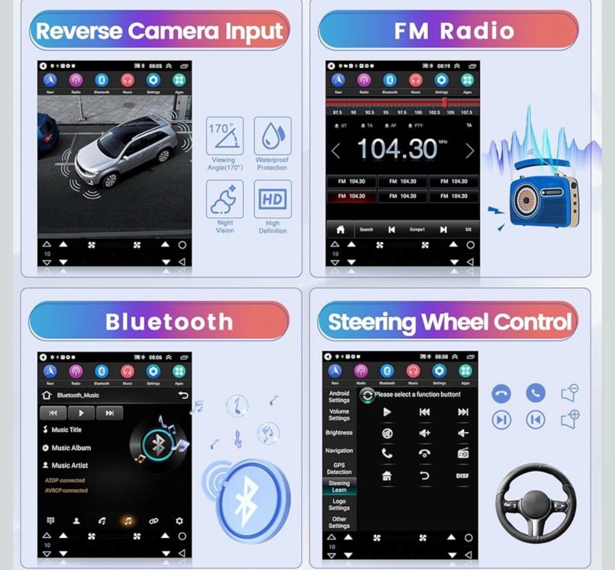 2GB+64GB Android Radio Compatible with 2015-2017 Chevrolet Cruze (LHD)