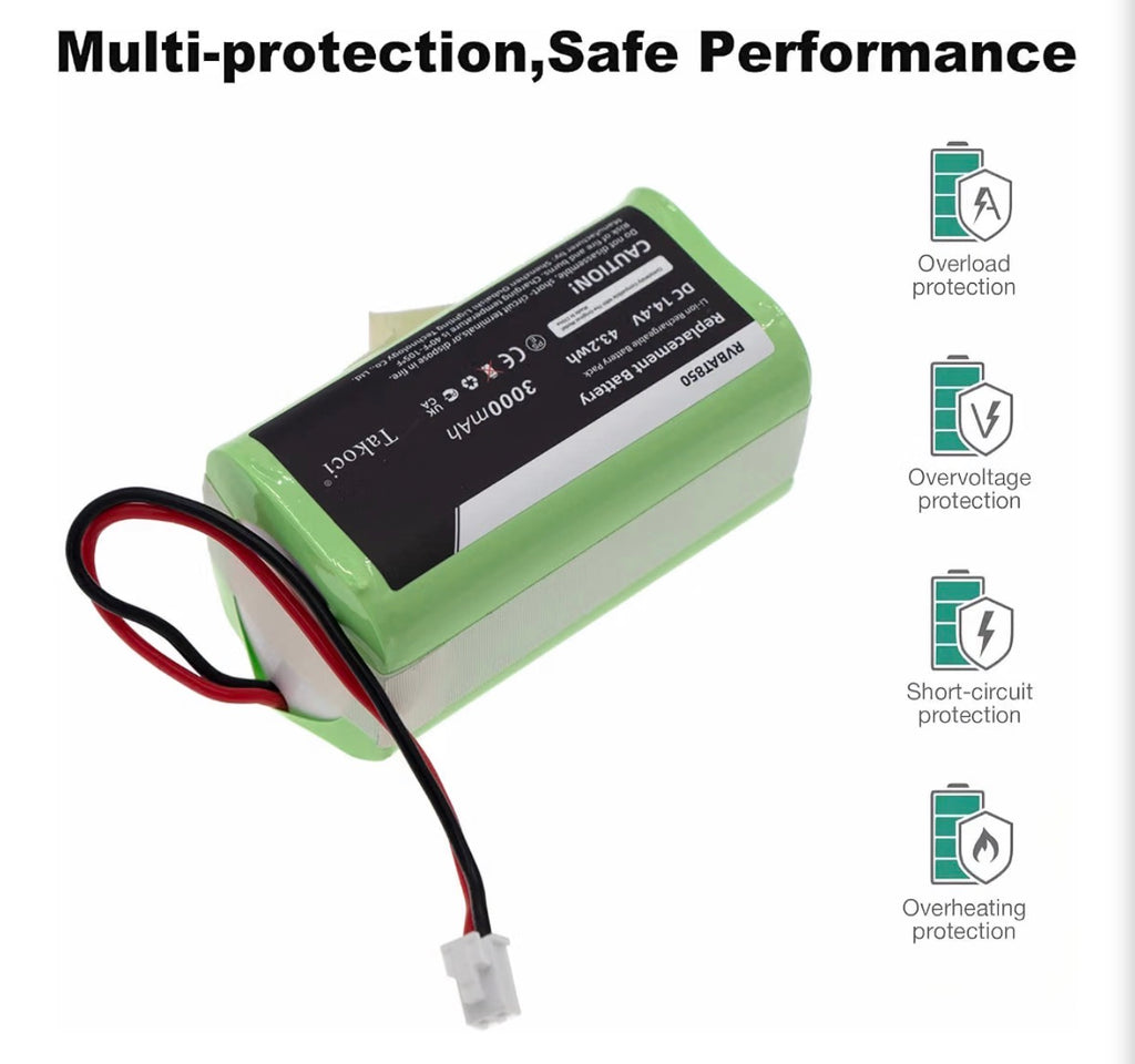 Shark RVBAT850 RVBAT850A RVBAT700-N Battery Replacement for Shark RV1001AE RV1000S RV761RV700_N RV720_N RV725_N RV750_N RV850BRN RV850C Vacuum Cleaner Battery 3000mAh