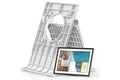 Desktop Stand Compatible for Echo Show 15, BX156 Monitor,etc - Secure Horizontal Mount with Anti-Tip Design | Portable for Kitchen Counter, Desk, Home Office & Living Room