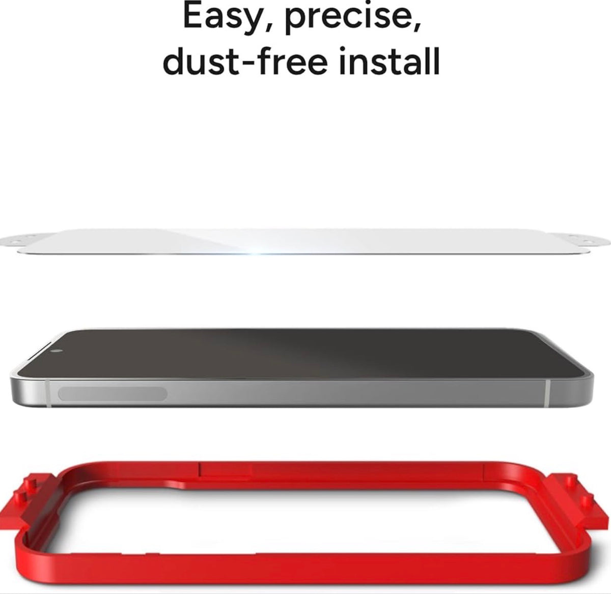 ZAGG Glass Elite Samsung Galaxy S25+/ S24+ Screen Protector – Ultra-Strong Tempered Glass, Scratch-Resistant, EZ Apply Installation, InvisibleShield, Made with Recycled Materials - 5X Stronger