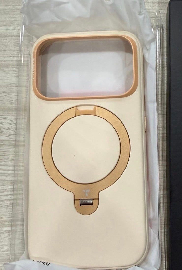 TORRAS for iPhone 17 Pro Case, Q3 Wind Silicone, 360 Stand, Cream Glow, Fit for MagSafe, 12FT Shockproof, 18N Magnet, Camera Control, Baby & Pets Safe Soft Elegant, Phone Case for iPhone 17 Pro 6.3”