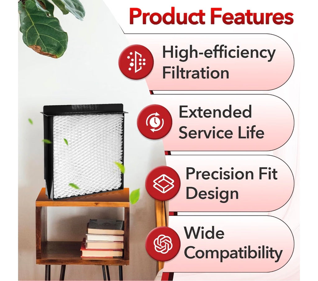 6 Pcs 1040 Humidifier Wick Filter Replacement
Compatible with AIRCARE Essick Air B40 B40-C,3D6 100 5D6 700 7D6 100, D46 720, CM330AWHT, CM330ABLK, CM330DWHT, CM330DBLK