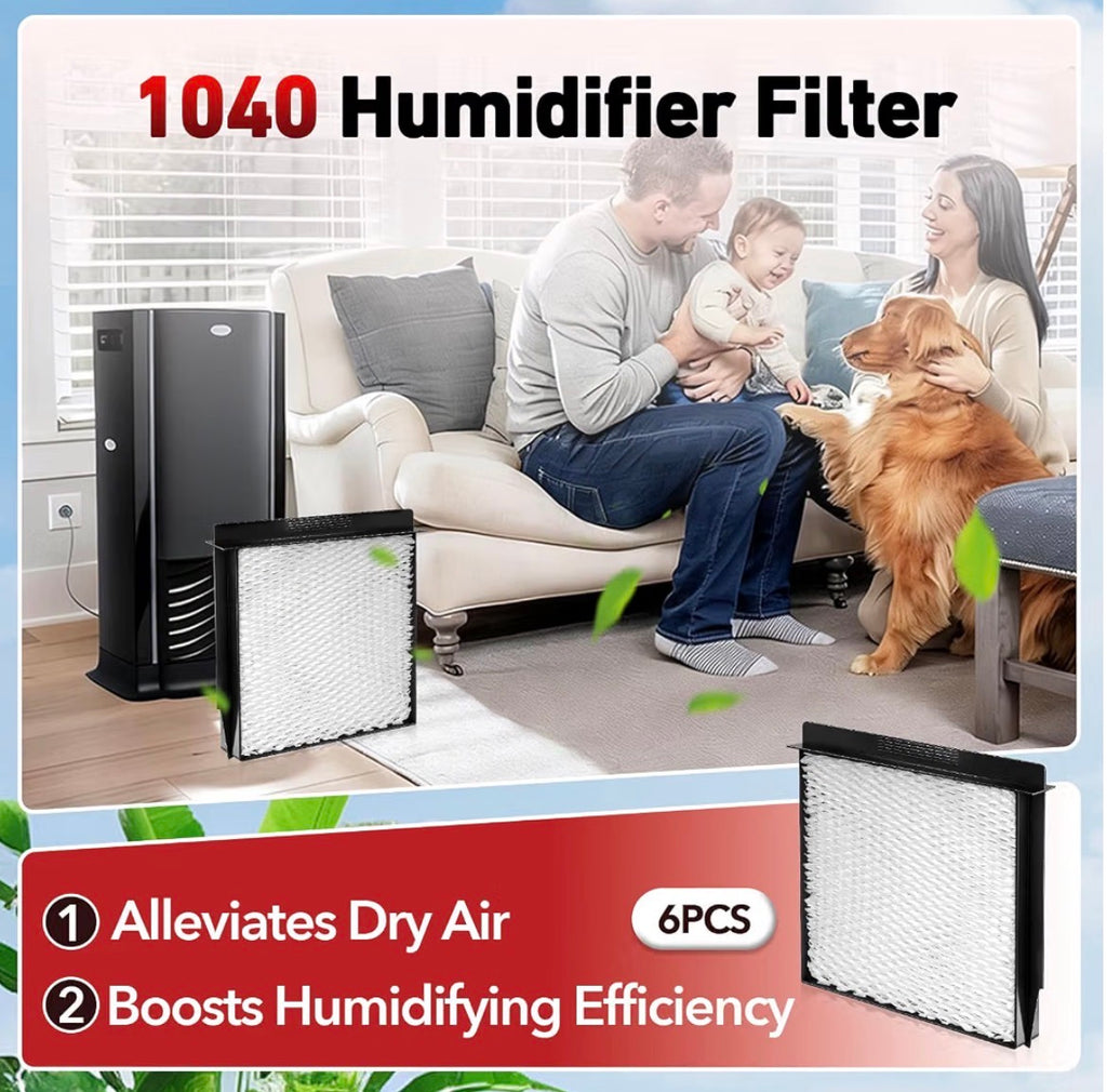 6 Pcs 1040 Humidifier Wick Filter Replacement
Compatible with AIRCARE Essick Air B40 B40-C,3D6 100 5D6 700 7D6 100, D46 720, CM330AWHT, CM330ABLK, CM330DWHT, CM330DBLK