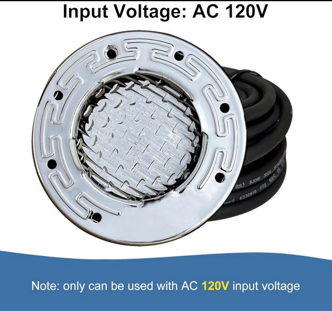 6 Inch Spa Lights for Inground Pool Led, 50ft Cord, 120v AC Led Pool Lights, Underwater Swimming Pool Spa Light, Suitable for Most 6 Inch Wet Niche, Ip68 Waterproof, White