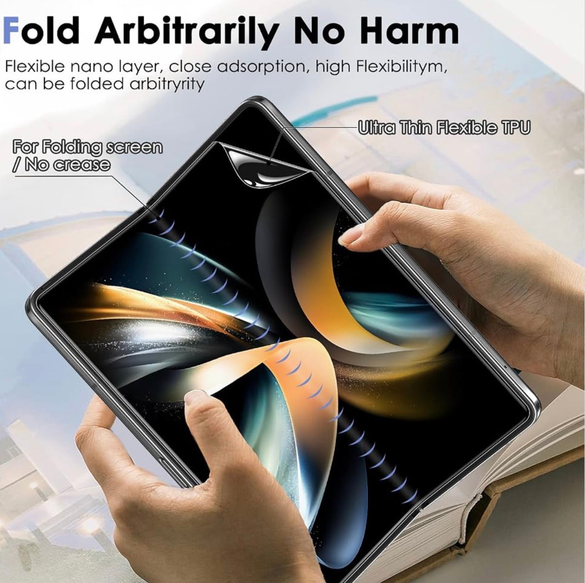 3+3+3 Pack Screen Protector Set for Samsung Galaxy Z Fold 4 - Including Inner Screen Flexible Film, Back Screen Tempered Glass Protector and 1 Set of Camera Lens Protector