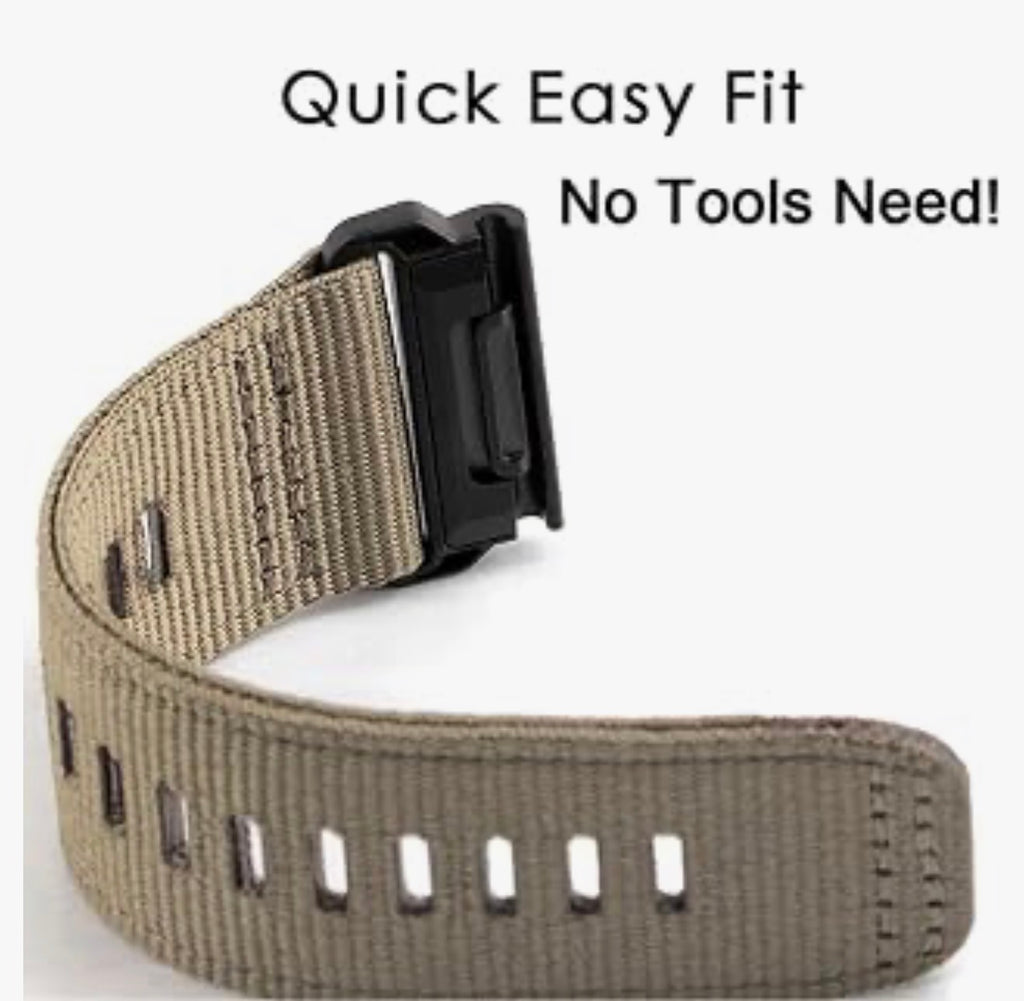 Rugged Nylon Watch Bands for Garmin Fenix 8 51mm / Enduro/Instinct 2X / epix Pro 51mm, Adjustable Sports Wrist Strap with Stainless Steel Clasp for Fenix 7X / 6X /5X, Instinct 3