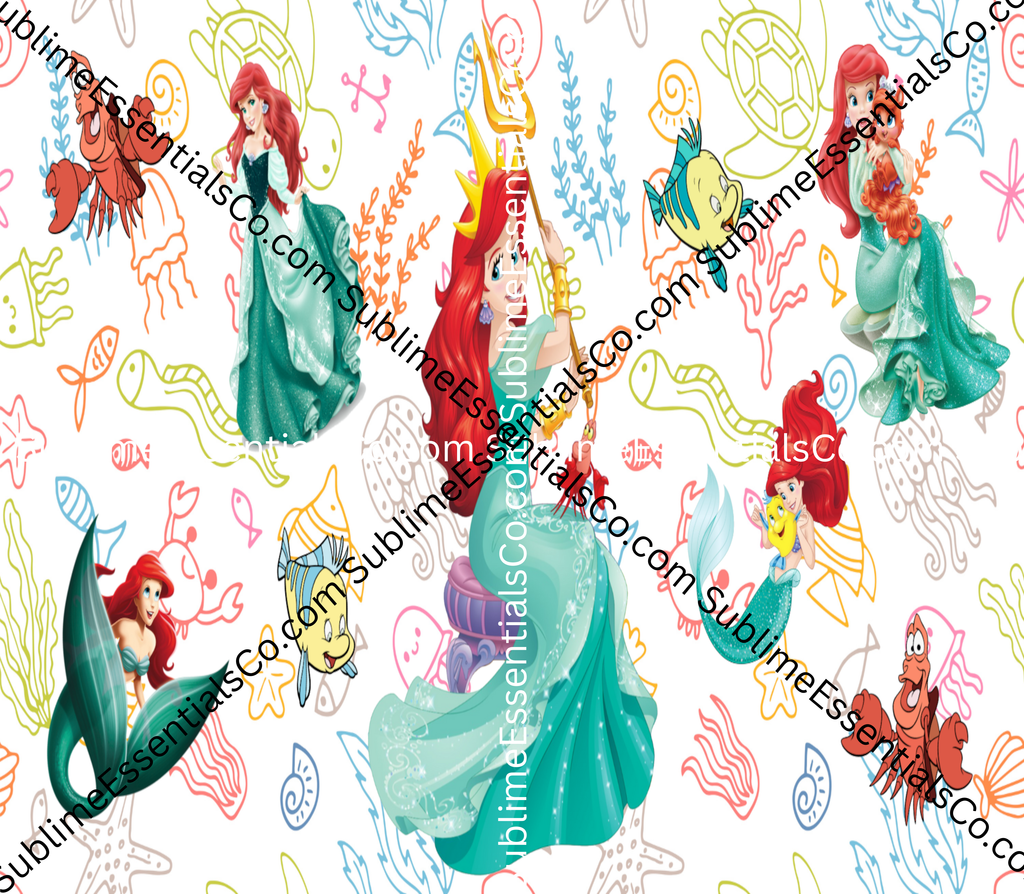 Little Mermaid "Sea Adventures" Digital Download - PNG & JPEG Format