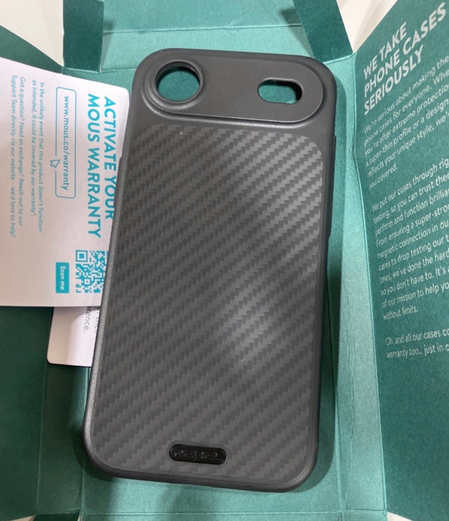 Mous for iPhone 17 Air Limitless Aramid Fibre Case, Compatible with MagSafe, Full Camera Protection, Shockproof, Black