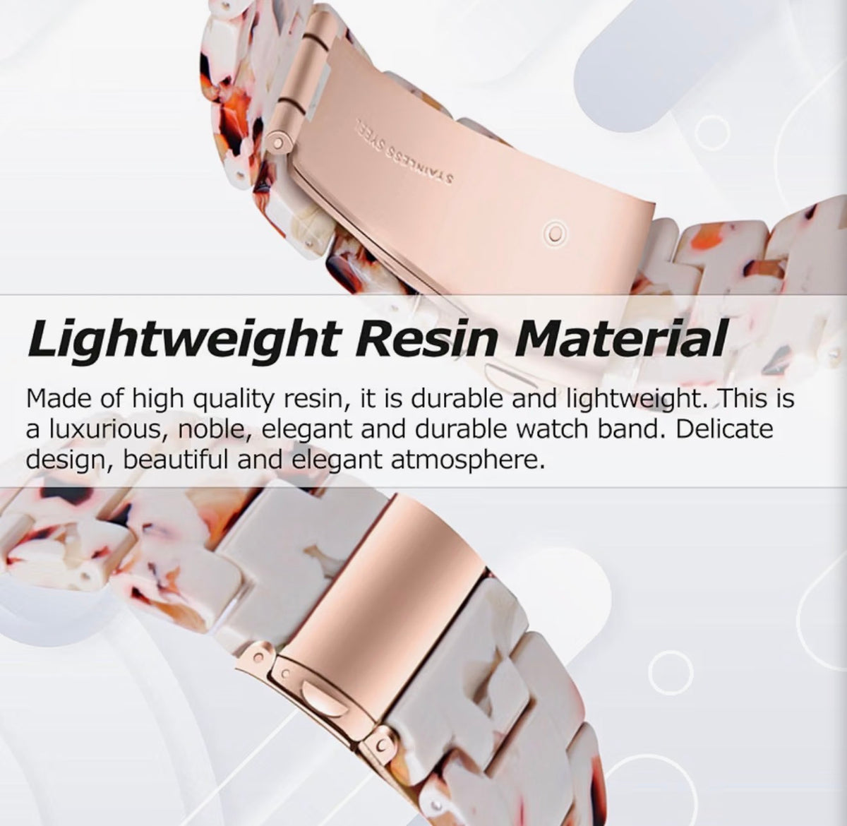 Resin Watch Band Compatible for Whoop 5.0 Life MG/ 5.0 Peak/ 5.0 One/Whoop 4.0, Ultra Light Resin Replacement Strap, Breathable Waterproof Wristband Size Adjustable Easy Installation