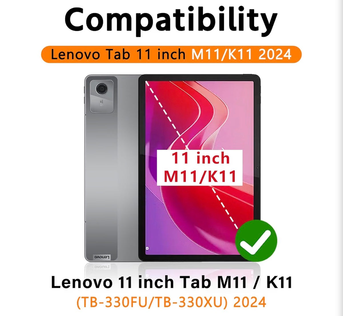 Case for Lenovo Tab M11 / K11 (TB-330FU/TB-330XU) 11 inch Drop-Proof, Protection Cover with 360° Rotate Stand & Handle & Screen Protector & Shoulder Strap & Kids Friendly