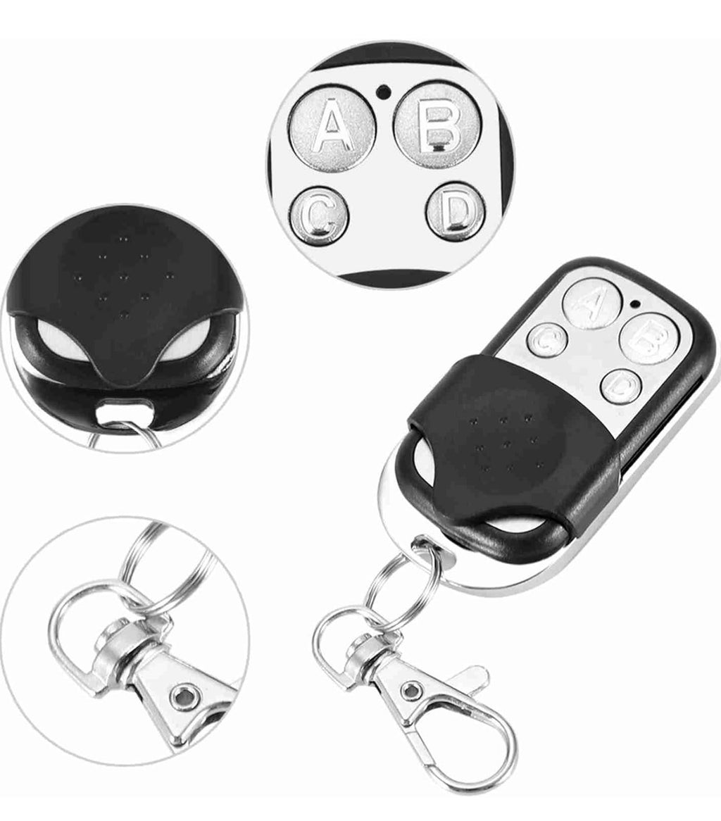 Remote Control Key Fob, 4pcs Universal Cloning Remote Control Garage Door Opener Key Fob for Car Garage Door Gate 433mhz