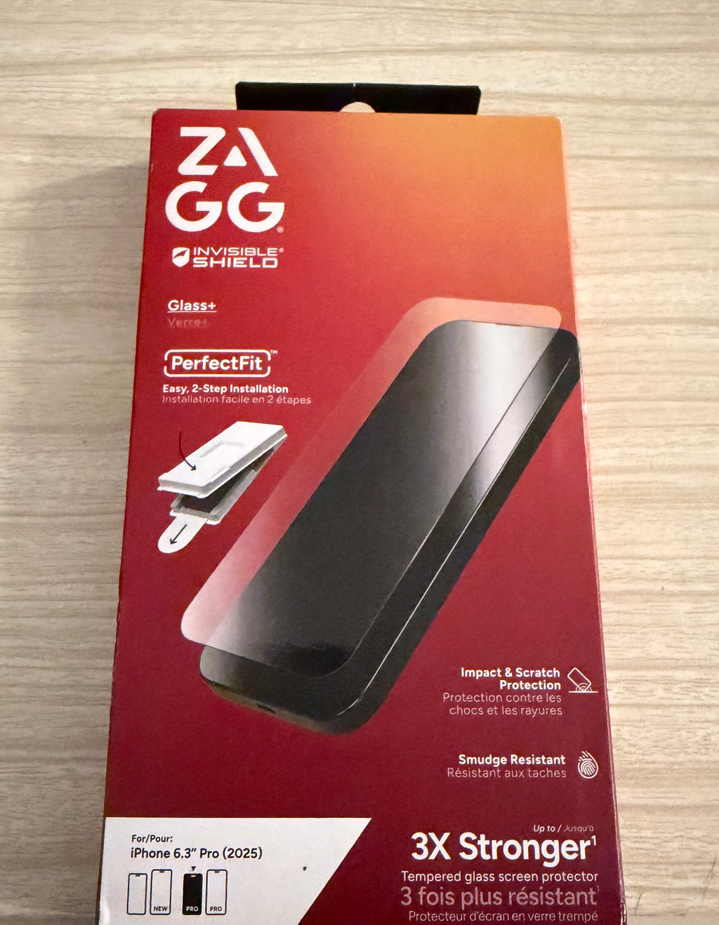 ZAGG Glass+ Screen Protector for iPhone 17 Pro - 3X Stronger, Impact & Shatter Protection, Scratch & Smudge-Resistant iPhone Tempered Glass, InvisibleShield, Easy PerfectFit Install
