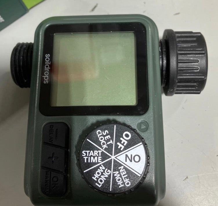 Garden Hose Sprinkler Timer 1 or 2 Outlet Programmable Controller Self-cleaning valve, rain delay, auto-off, IPX5 waterproof, large LCD, 15-day scheduling, and tool-free installation