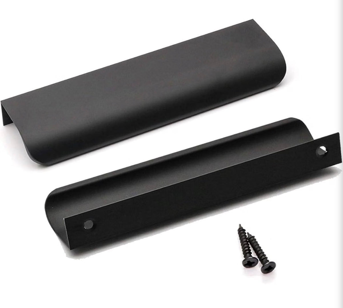 Black Cabinet Handles 5 Inch 30 Pack, Finger Pulls for Cabinets, Edge Pull for Dresser Drawers, Aluminum Alloy, Modern Kitchen Hardware for Dresser Bathroom Closet and Cupboard