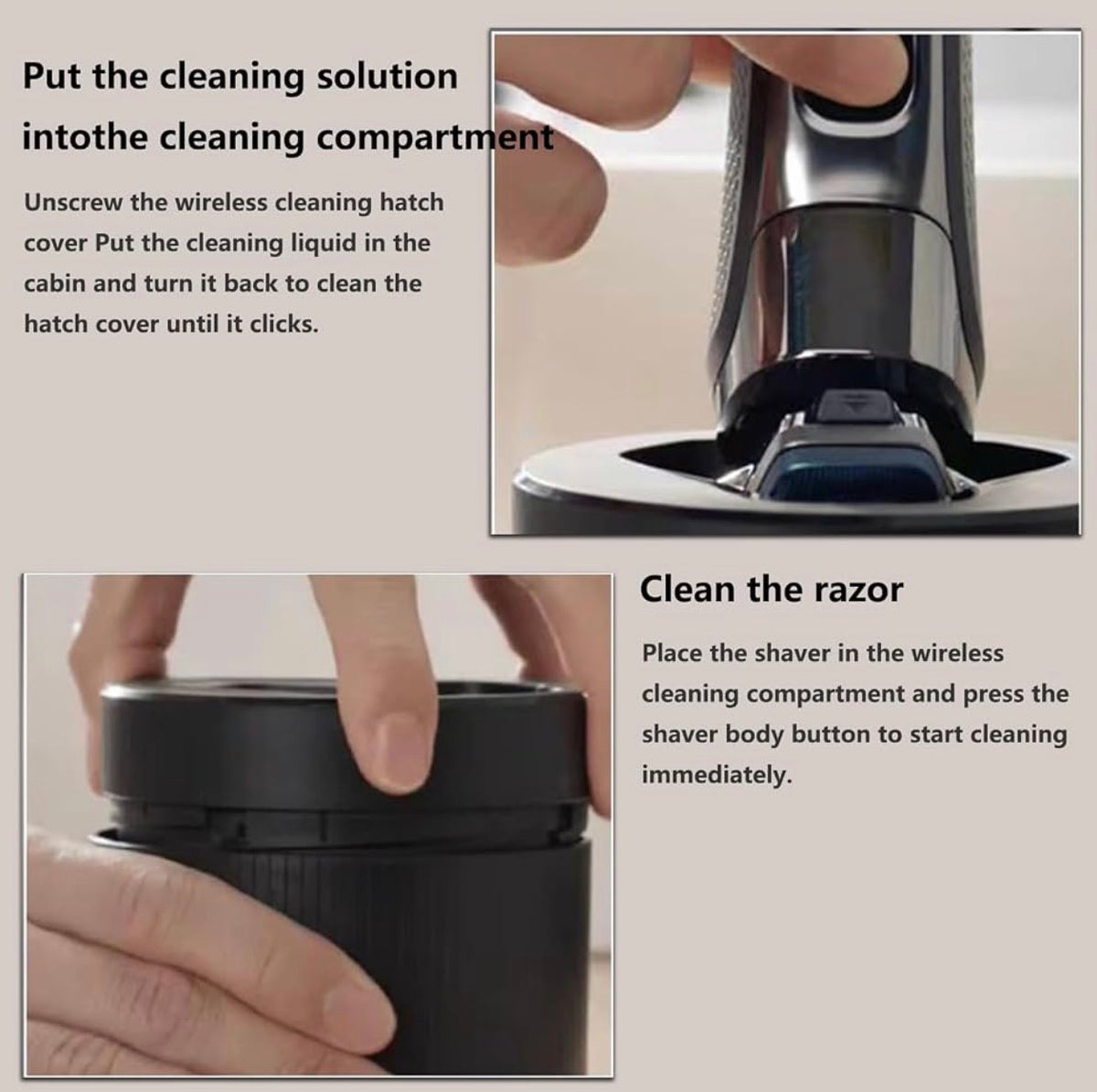 Replacement Quick Cleaning Pod Compatible with Philips Norelco 2nd Generation Series 7000 and Series 9000 Series 5000 Angular polygon Shavers