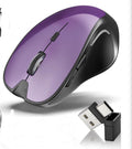 Mouse for MacBook Bluetooth Wireless Laptop Mac Pro Air Mice with Jiggler, Wireless Rechargeable PC Pad Optical Silent Mouse Dual Mode Switch Bluetooth 5.2/3.0 and 2.4GHz USB Type-C Receiver PURPLE