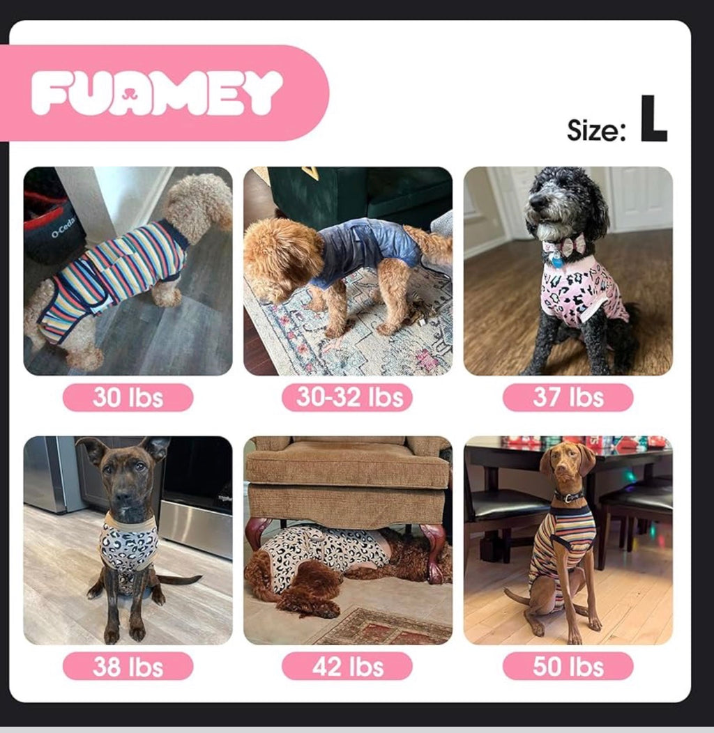 Dog Surgery Recovery Suit, Soft Breathable Neuter Suit for Male Dogs, Post Neuter Surgery Suit, Alternative to Cone of Shame, Wound Care for Dogs, Anti-lick Dog Recovery Suit Brown Leopard, Large
