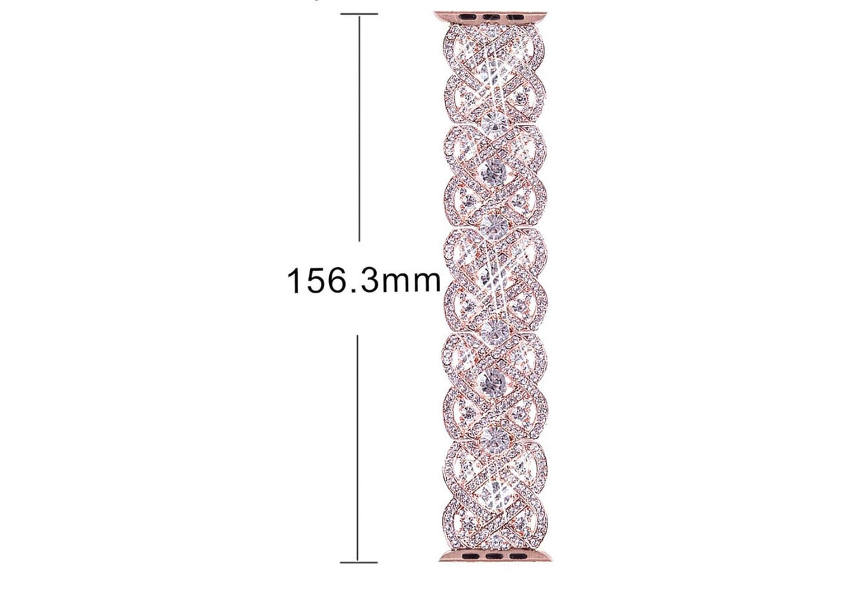 Bling Bands Compatible with Apple Watch Ultra Band 40mm 41mm Iwatch Series SE 9 8 7 6 5 4 3 2 1, Diamond Rhinestone Stainless Steel Metal Bracelet Wristband Strap for Small Wrist (5.9”-6.3”)
