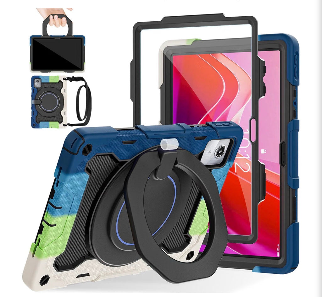 Case for Lenovo Tab M11 / K11 (TB-330FU/TB-330XU) 11 inch Drop-Proof, Protection Cover with 360° Rotate Stand & Handle & Screen Protector & Shoulder Strap & Kids Friendly